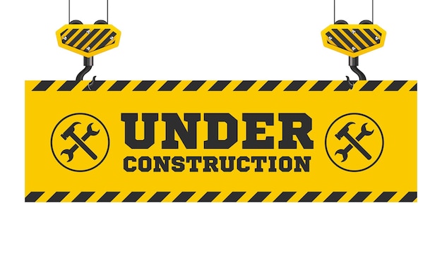 Concepto de gancho para colgar en construcción