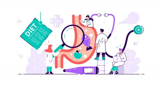 Concepto de gastroenterología. doctor estomacal
