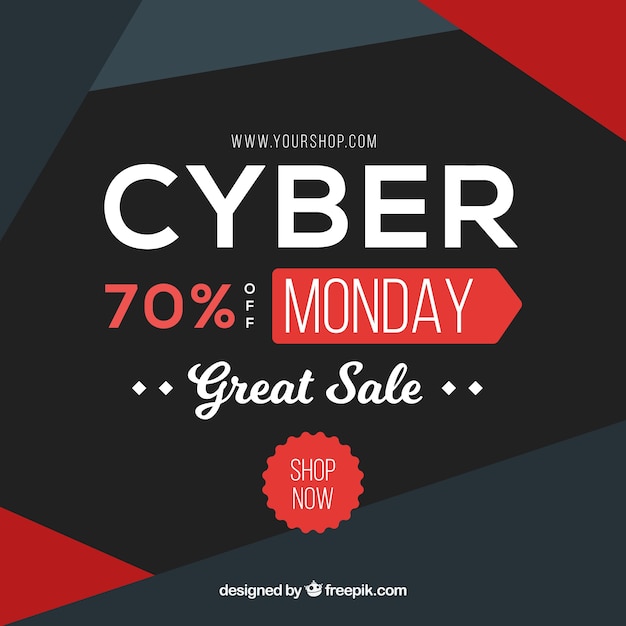 Concepto geométrico de cyber monday
