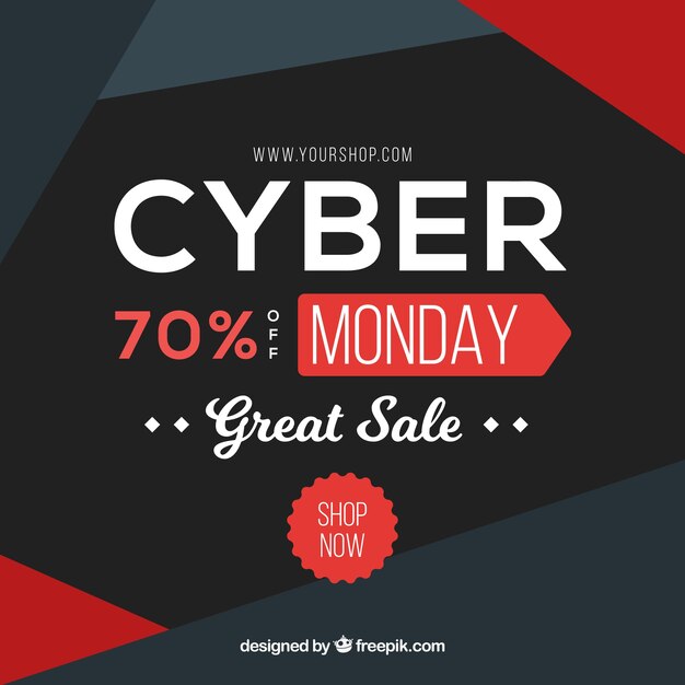 Concepto geométrico de cyber monday