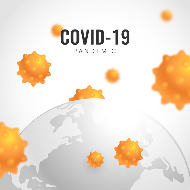 Vector gratuito concepto de globo de coronavirus