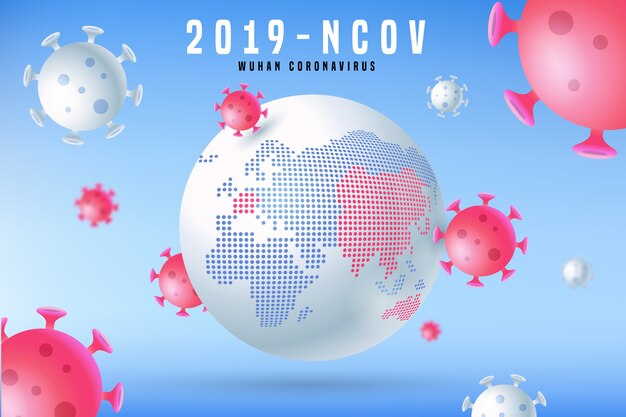 Concepto de globo de coronavirus