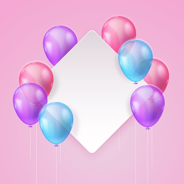 Concepto de globos realistas