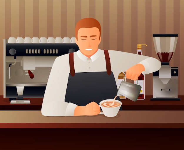 Concepto de gradiente barista