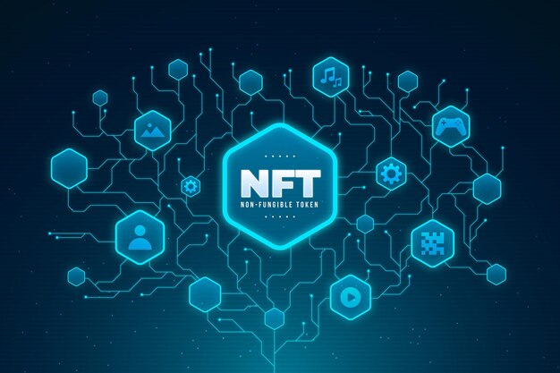Concepto de gradiente nft