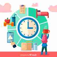 Vector gratuito concepto de horario de planificación