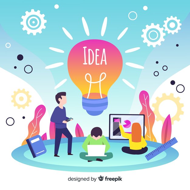 Concepto de idea de diseño gráfico