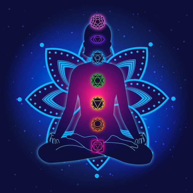 Concepto de ilustración de chakras