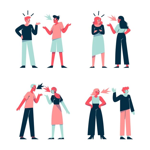 Concepto de ilustración de conflictos de pareja