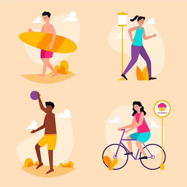 Concepto de ilustración de deportes de verano