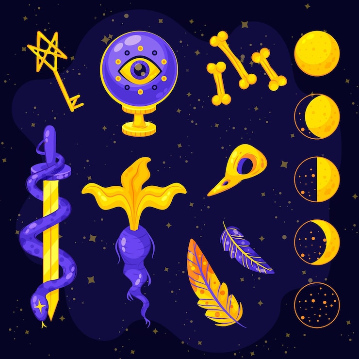 Vector gratuito concepto de ilustración de elementos esotéricos