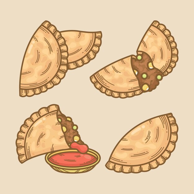 Concepto de ilustración de empanada