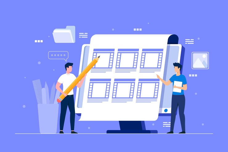Vector gratuito concepto de ilustración de guión gráfico