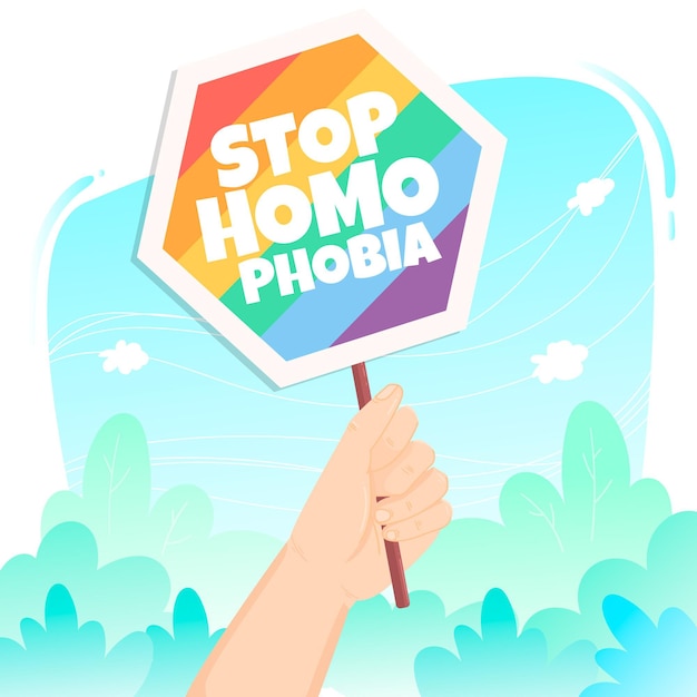 Concepto de ilustración de homofobia