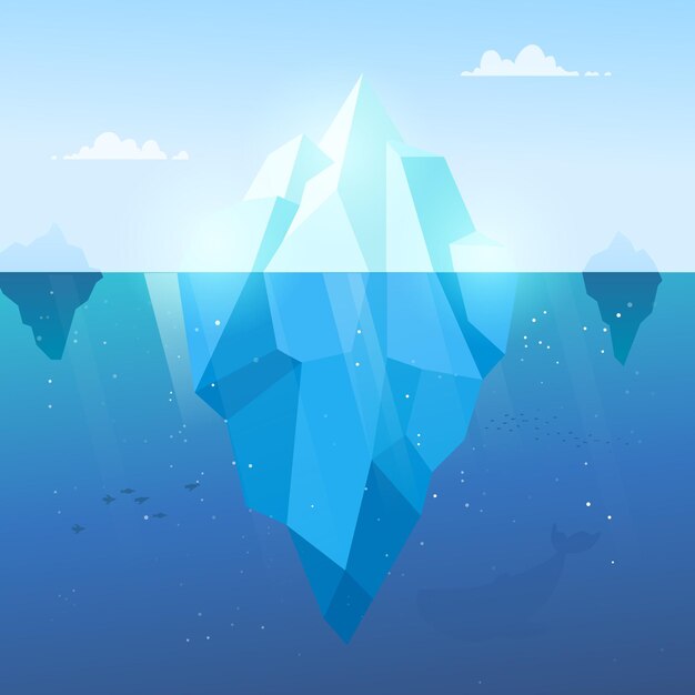 Concepto de ilustración de iceberg