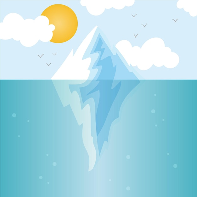 Vector gratuito concepto de ilustración de iceberg