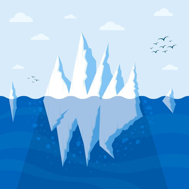 Concepto de ilustración de iceberg