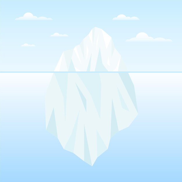 Concepto de ilustración de iceberg