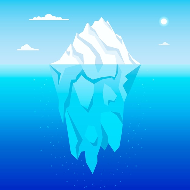 Concepto de ilustración de iceberg