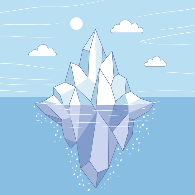 Vector gratuito concepto de ilustración de iceberg