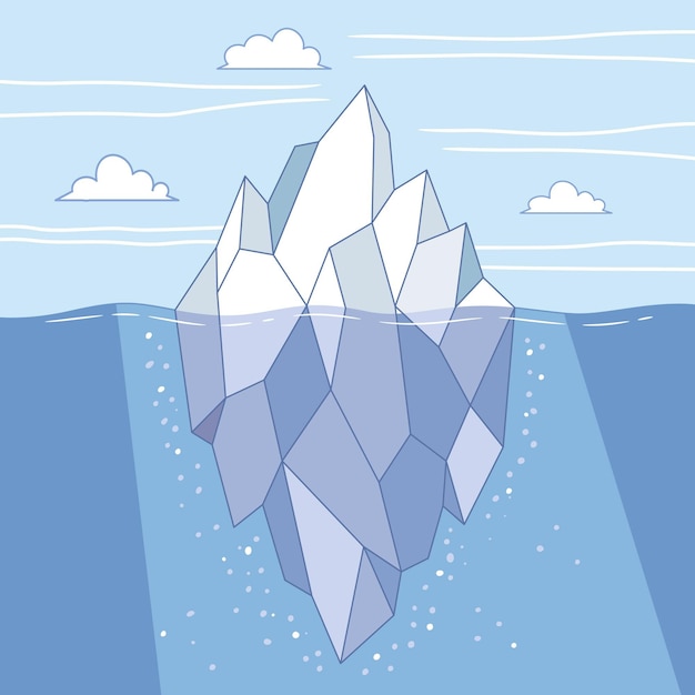 Concepto de ilustración de iceberg