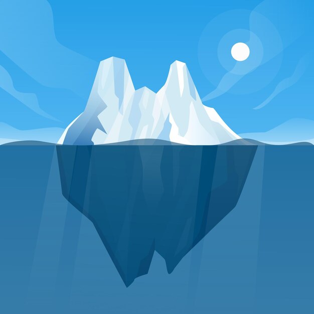 Concepto de ilustración de iceberg