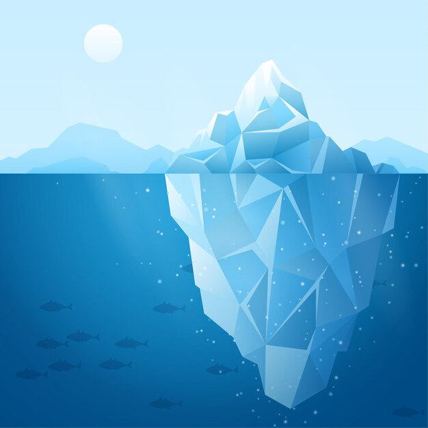 Concepto de ilustración de iceberg