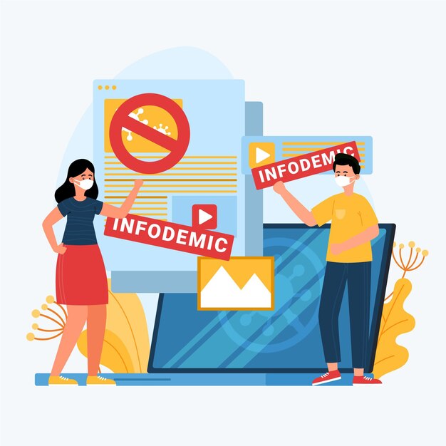 Concepto de ilustración de infodemic