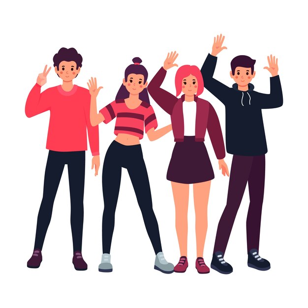 Concepto de ilustración de los jóvenes