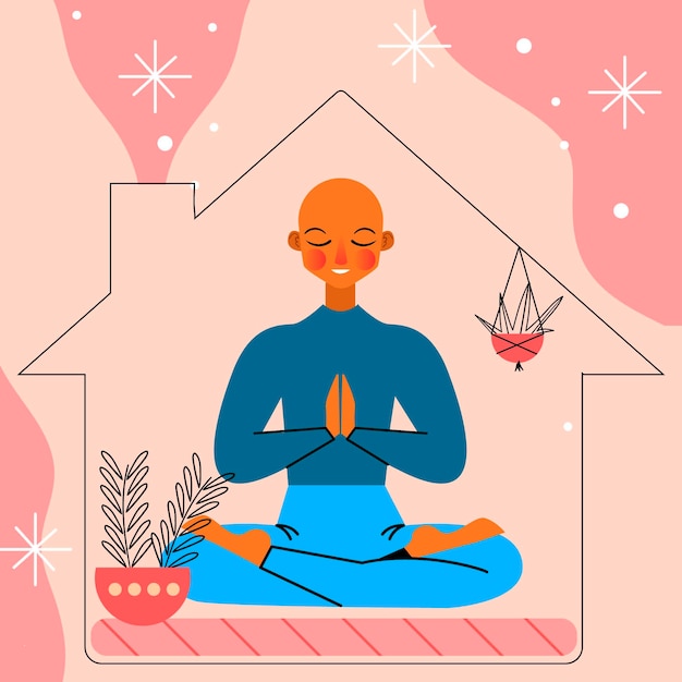 Vector gratuito concepto de ilustración de meditación