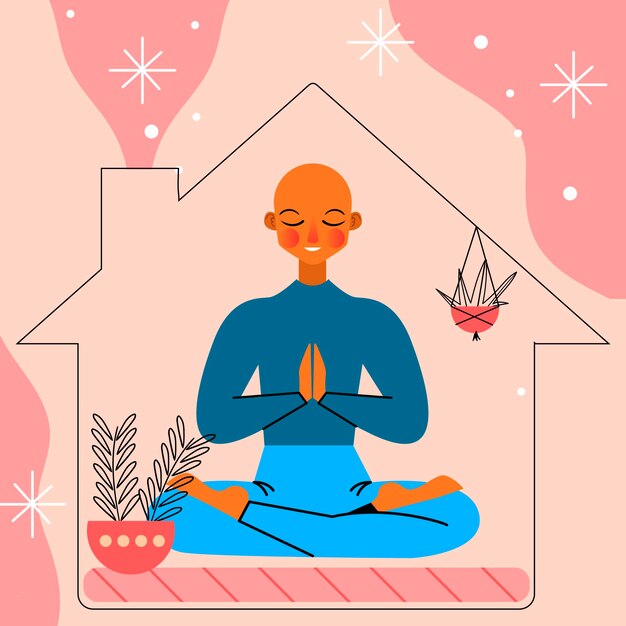 Concepto de ilustración de meditación