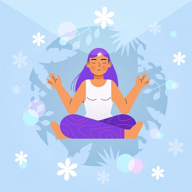 Vector gratuito concepto de ilustración de meditación