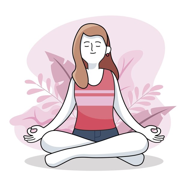 Concepto de ilustración de meditación