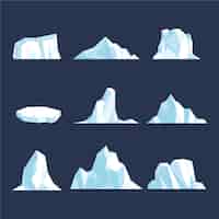 Vector gratuito concepto de ilustración de paquete de iceberg