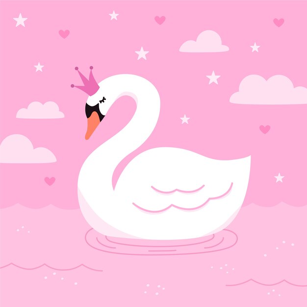 Concepto de ilustración de princesa cisne