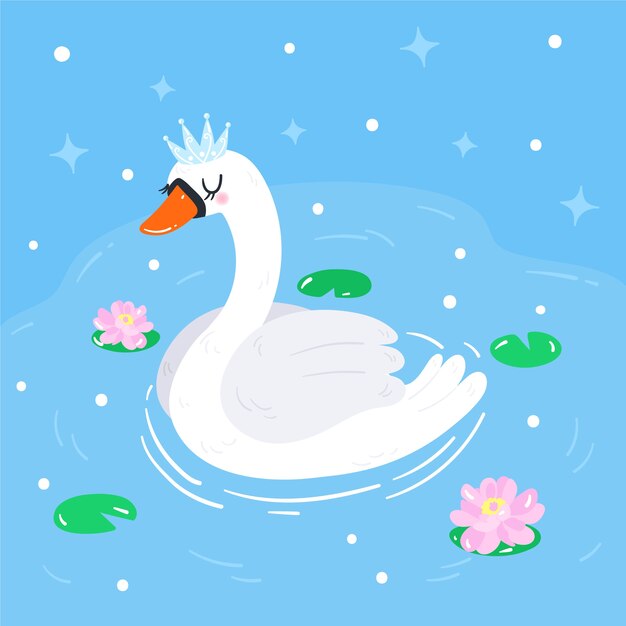 Concepto de ilustración de princesa cisne