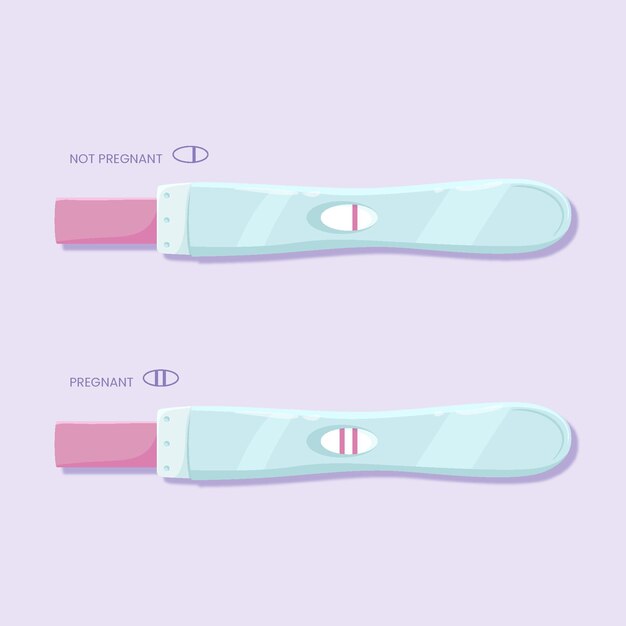 Concepto de ilustración de prueba de embarazo