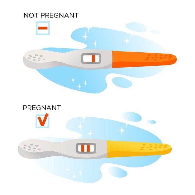 Concepto de ilustración de prueba de embarazo