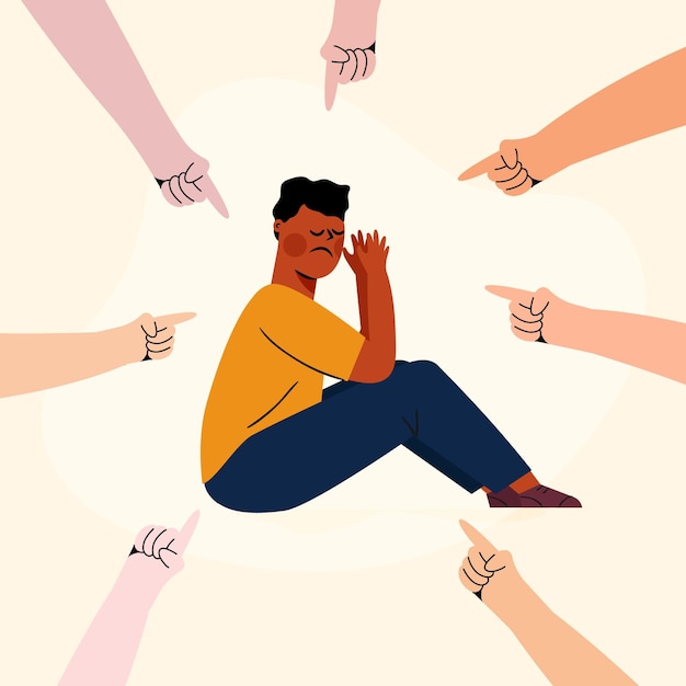 Concepto de ilustración de racismo