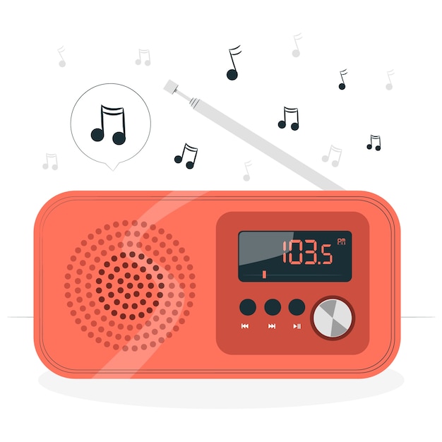 Vector gratuito concepto de ilustración de radio