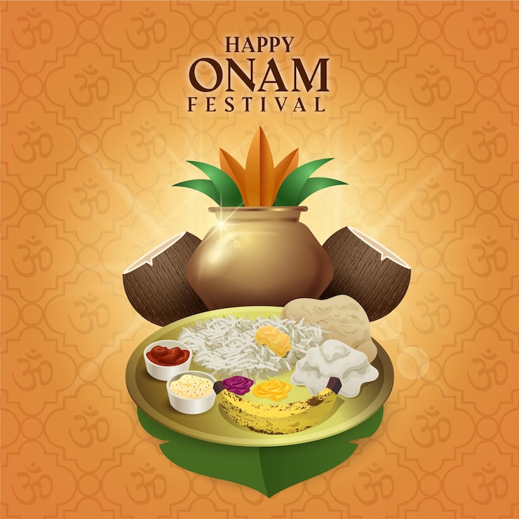 Vector gratuito concepto de ilustración realista de onam