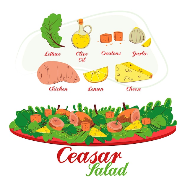 Concepto de ilustración de receta saludable