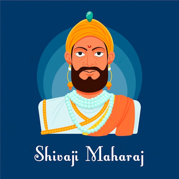 Concepto de ilustración de Shivaji Maharaj