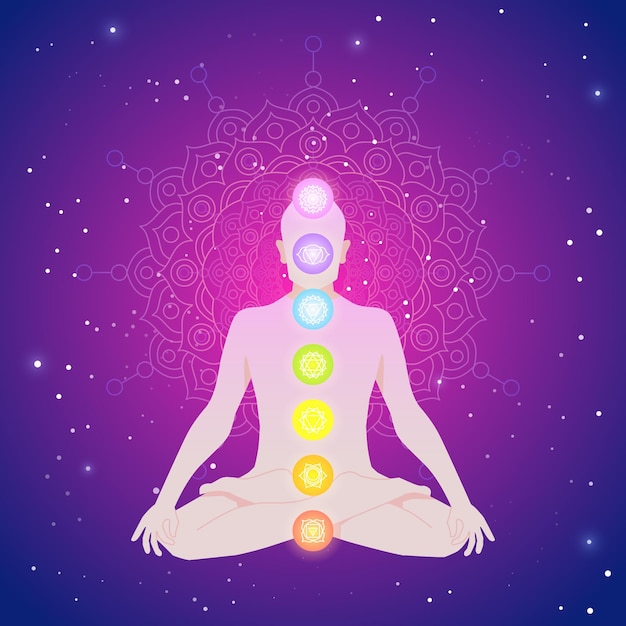 Concepto ilustrado de Chakras