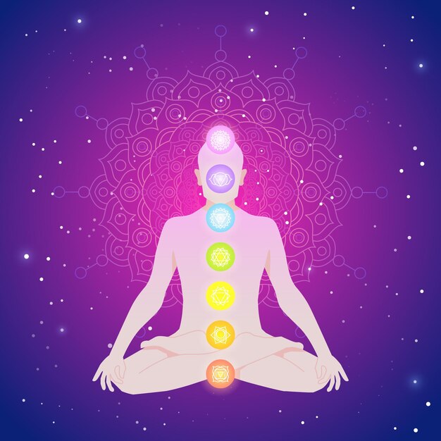 Concepto ilustrado de Chakras
