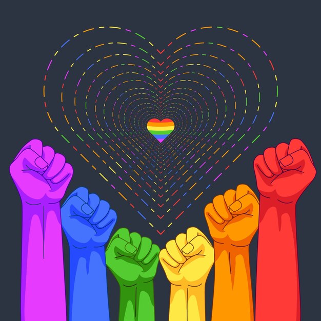 Concepto ilustrado del día del orgullo