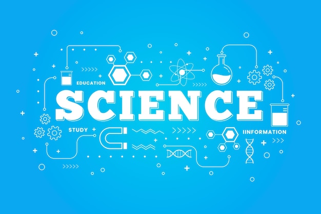 Concepto ilustrado de palabra de ciencia