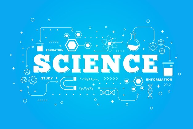 Concepto ilustrado de palabra de ciencia