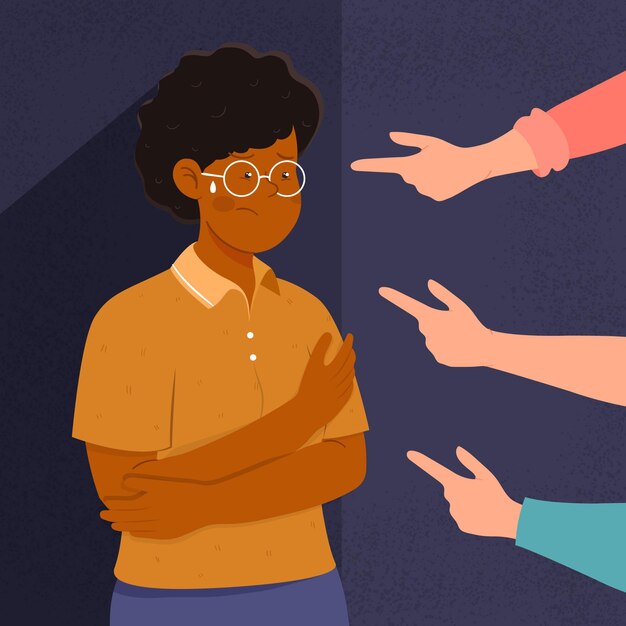 Concepto ilustrado racismo