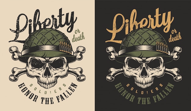 Concepto de impresión de camiseta de calavera